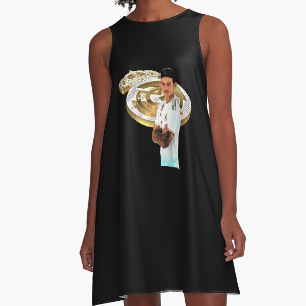 James Rodriguez Golden Vestido acampanado