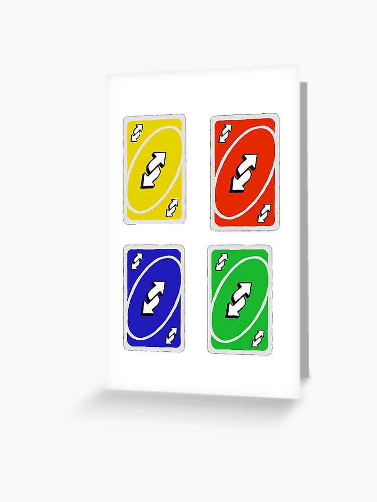 Red UNO Reverse Card Greeting Card for Sale by mezziee