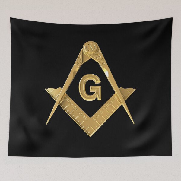 Artikelvorschau, Freimaurer Winkelmesser und Kompass Gold Masonic entworfen und verkauft von MasterMasonMade.