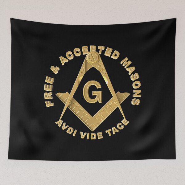 Item preview, Freemason Square & Compass Free & Accepted Masons Gold Masonic designed and sold by MasterMasonMade.