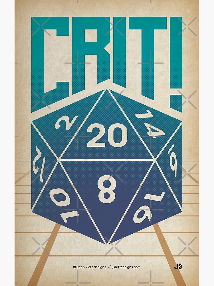 Crit Success - Blue by jklettdesigns