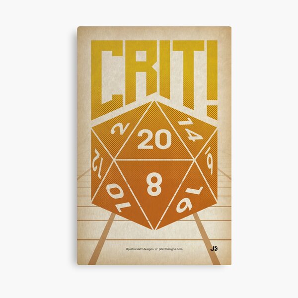 Crit Success - Yellow Canvas Print
