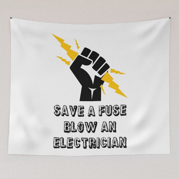 Item preview, Save A Fuse Blow An Electrician - Electrician Sticker designed and sold by StickersStore.