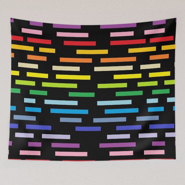 Item preview, Broken Broader Spectrum Rainbow and Black Stripes  designed and sold by lornakay.