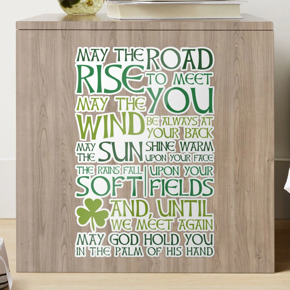 Irish Blessing May the Road Rise to Meet YouWall Sticker Decals Quote