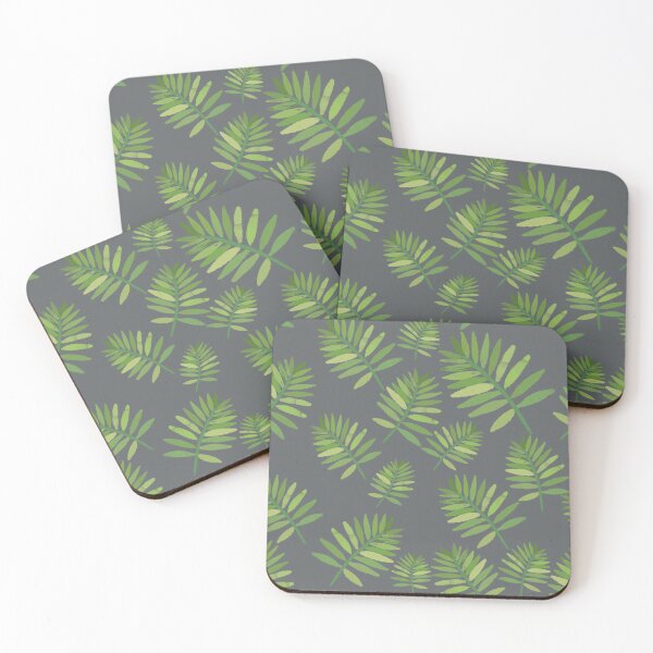Item preview, Tropical leaves - grey  designed and sold by SturgesC.