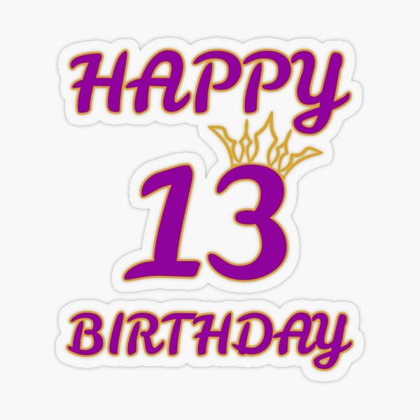 13th Birthday Loved Acrylic Cake Topper - 13 Years Old - Thirteenth