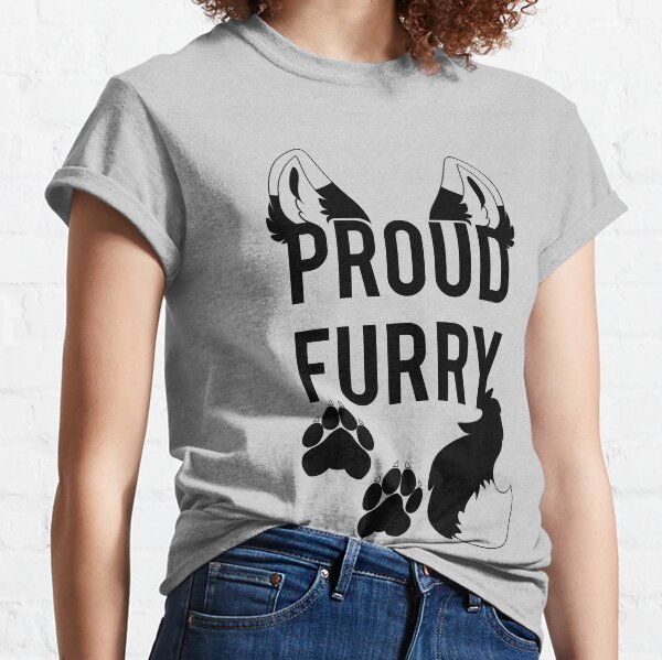 PROUD FURRY -clear tips- Classic T-Shirt