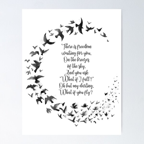 Item preview, What if I fall, what if you fly quote designed and sold by tiffne.