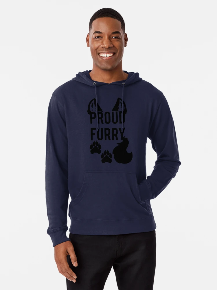 Black furry cheap hoodie