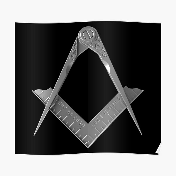 Freemason Square And Compass Silver Masonic Poster For Sale By Mastermasonmade Redbubble 7679