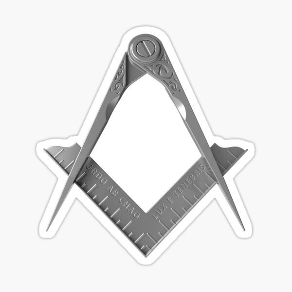 Freemason Square And Compass Silver Masonic Sticker For Sale By Mastermasonmade Redbubble 9857