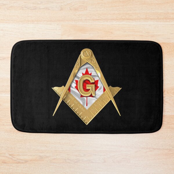 Item preview, Freemason Square & Compass Canadian Flag Gold Masonic designed and sold by MasterMasonMade.