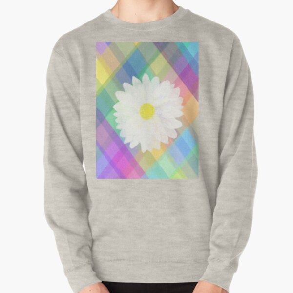 Daisy print. Pullover Sweatshirt