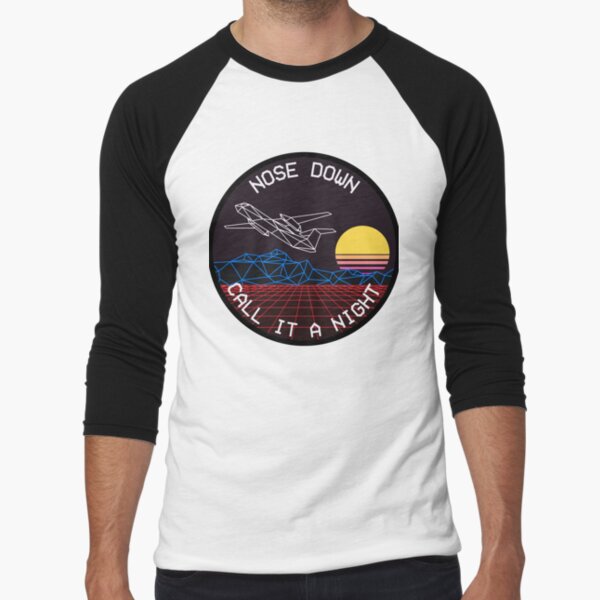 Sky King - Nose Down & Call It A Night Baseball ¾ Sleeve T-Shirt