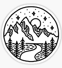 Midnight Mountains Sticker