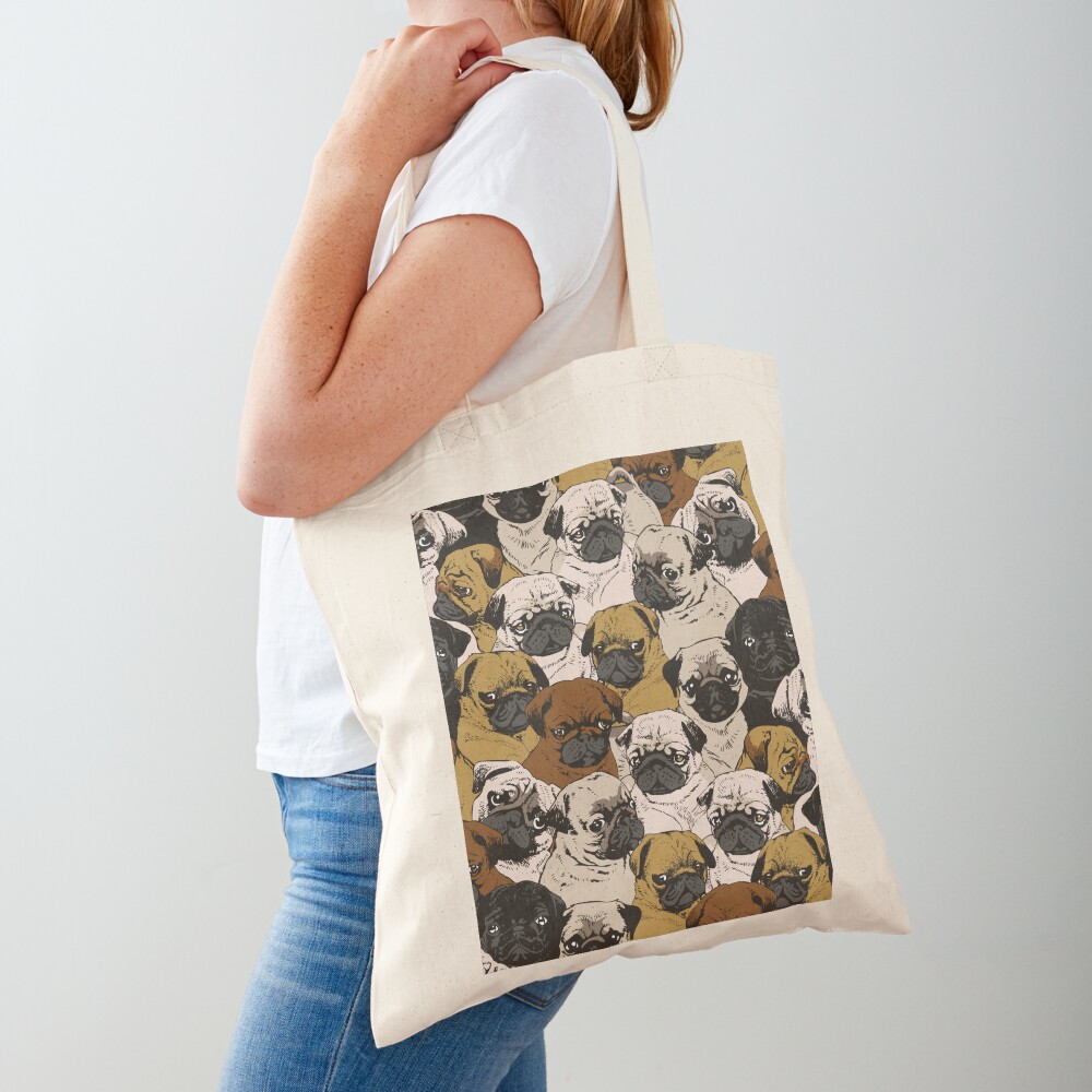 Social Pugs Tote Bag
