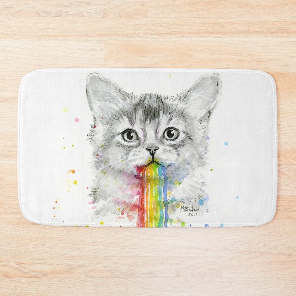 Item preview, Cute Kitten Puking Rainbows designed and sold by Olga Shvartsur.