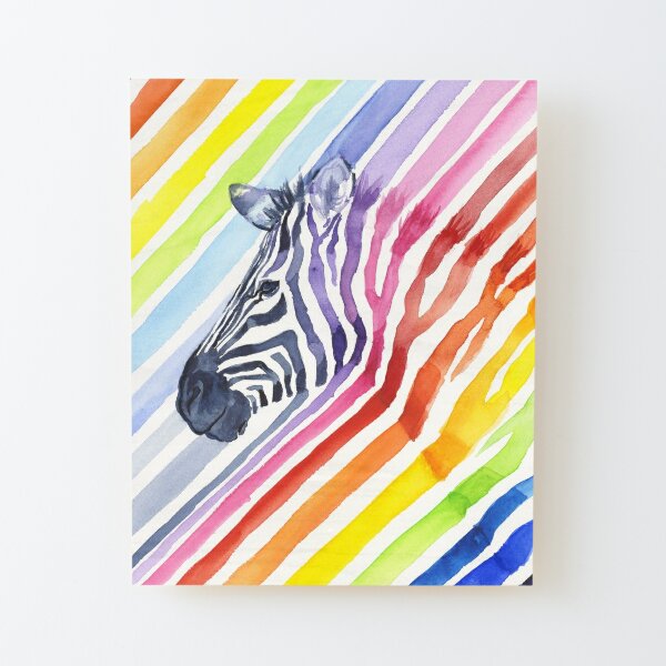 Zebra Watercolor Rainbow, Zebra Gift, Zebra Print, Zebra Art, Zebra  Painting, Colorful Animal Art, Whimsical Animal Art, Nursery Art Print 