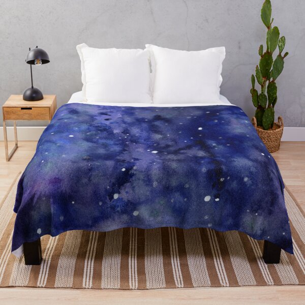 Item preview, Galaxy Night Sky Stars Watercolor designed and sold by Olga Shvartsur.