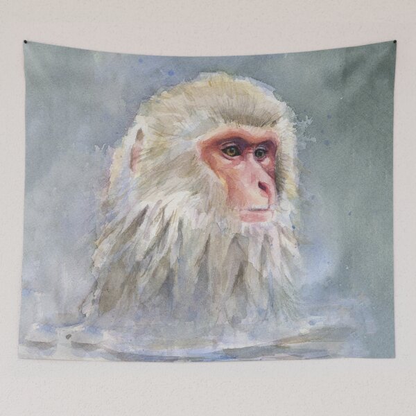 Item preview, Snow monkey Watercolor  designed and sold by Olga Shvartsur.