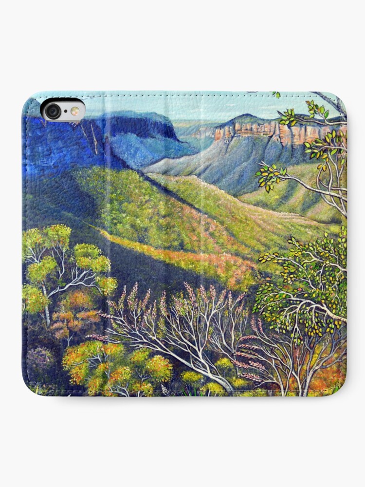 Alternate view of Govetts Leap Lookout, Blue Mountains iPhone Wallet