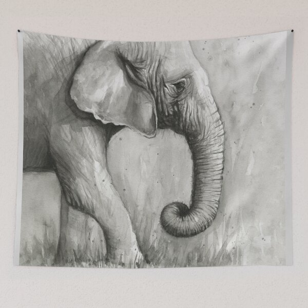 Item preview, Elephant Watercolor designed and sold by Olga Shvartsur.