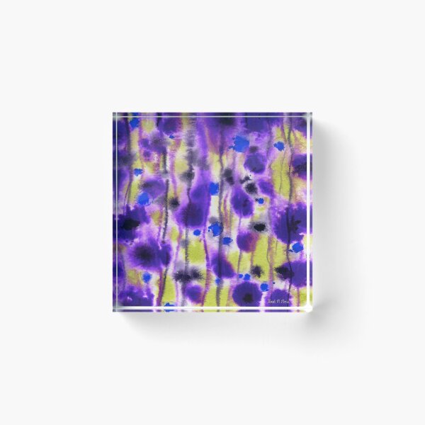 Item preview, Floating Blooms Abstract - Purple and Pale Green designed and sold by Wendi Moore.