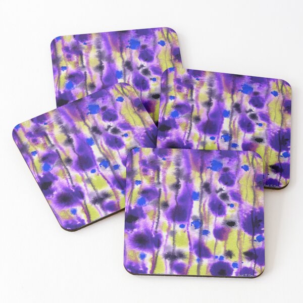 Item preview, Floating Blooms Abstract - Purple and Pale Green designed and sold by Wendi Moore.