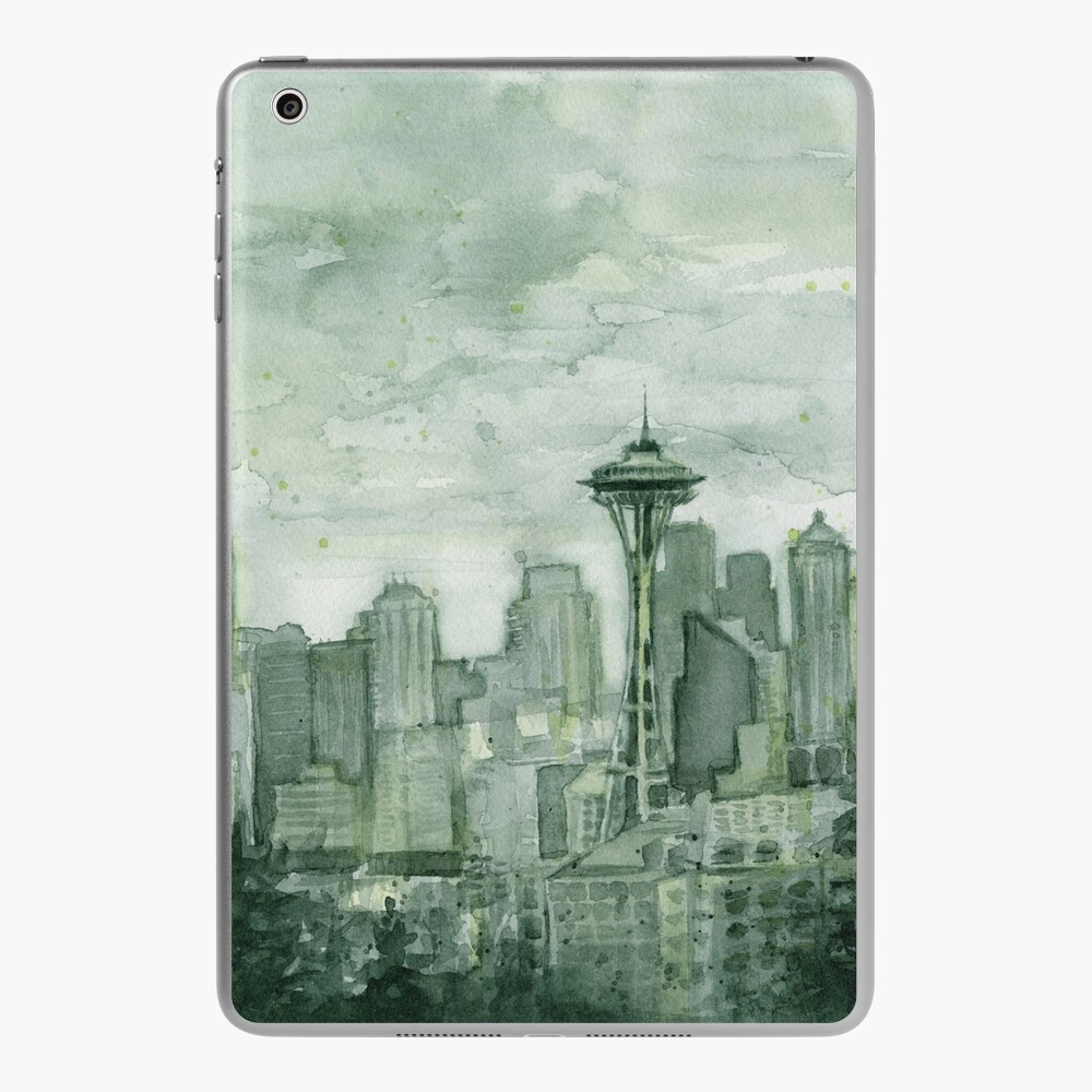 Seahawks Art Seattle 12th Man Fan Art Seattle Skyline Painting 