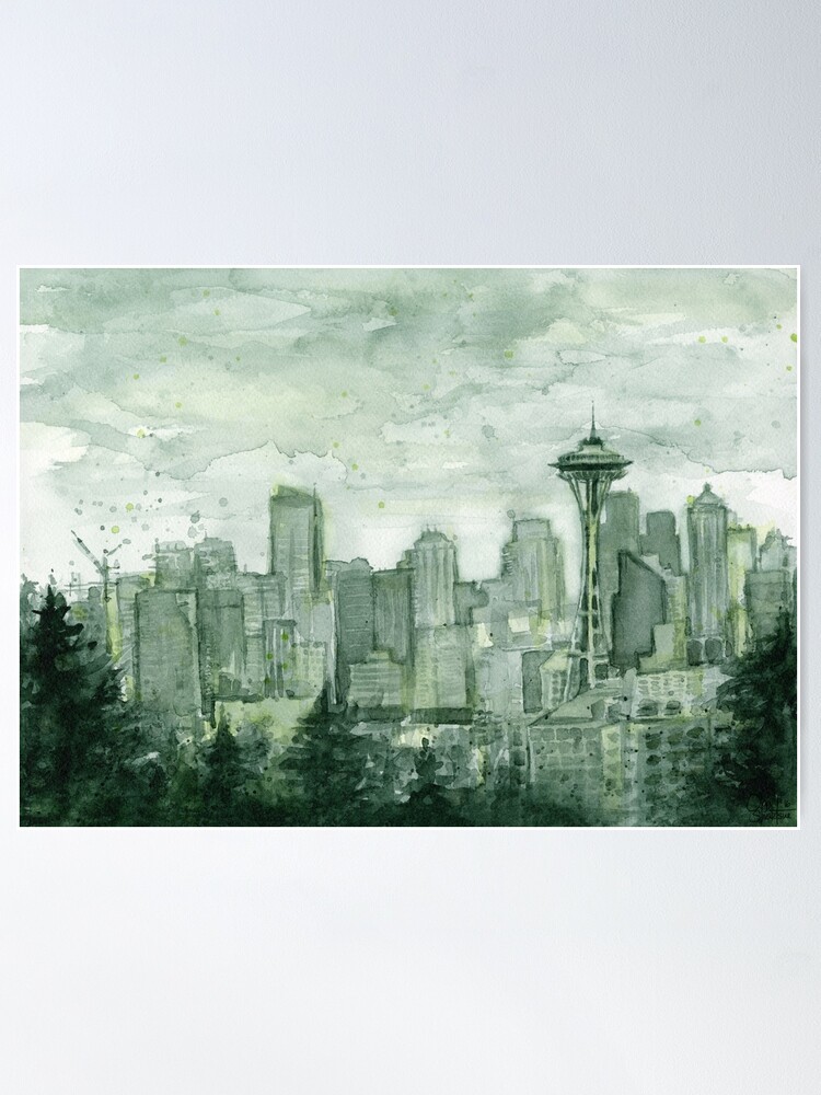 Seattle Skyline 12th Man Legion of Boom Painting Essential T