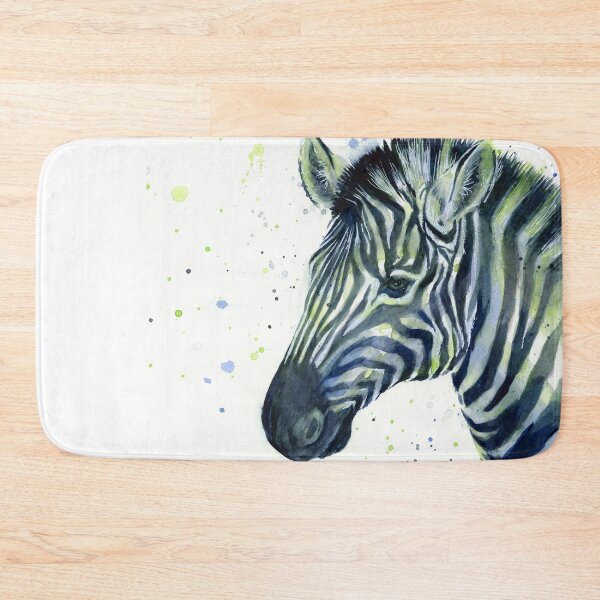 Item preview, Zebra Watercolor Blue Green designed and sold by Olga Shvartsur.