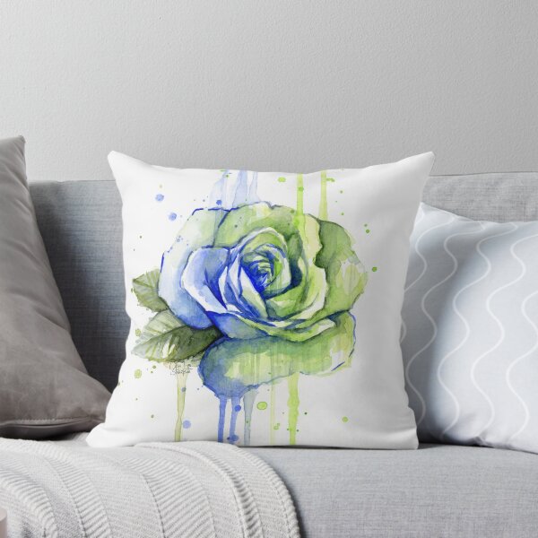 Item preview, Seattle 12th Man Rose Watercolor Painting designed and sold by Olga Shvartsur.
