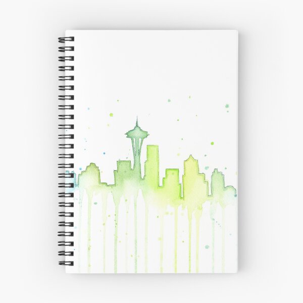 Item preview, Seattle Skyline Watercolor  designed and sold by Olga Shvartsur.