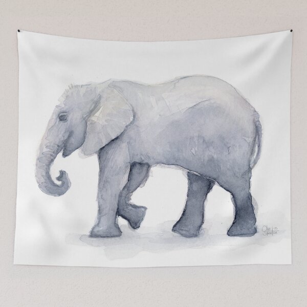 Item preview, Elephant Watercolor designed and sold by Olga Shvartsur.