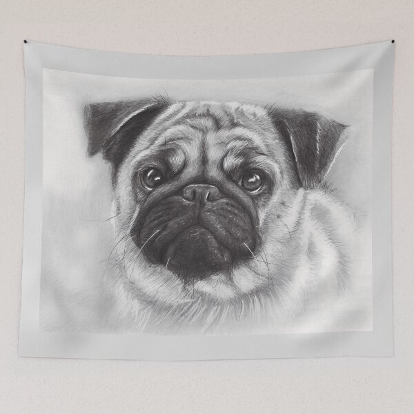 Item preview, Pug Drawing designed and sold by Olga Shvartsur.