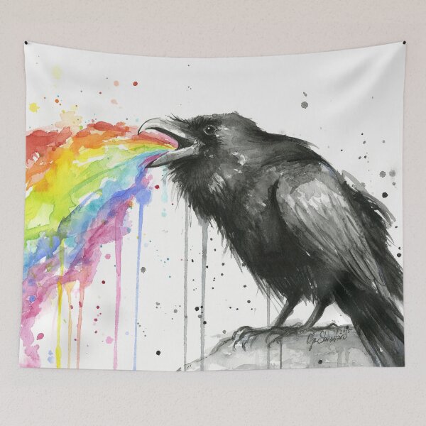 Item preview, Raven Tastes the Rainbow designed and sold by Olga Shvartsur.