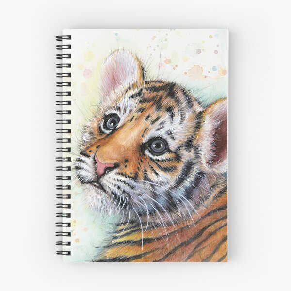 Item preview, Tiger Cub Watercolor Painting Kids Illustration Nursery Art print designed and sold by Olga Shvartsur.