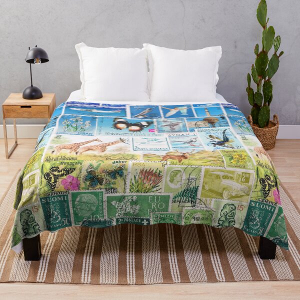 Item preview, Giraffe Safari - Postage Stamp Landscape designed and sold by tanglecrafts.