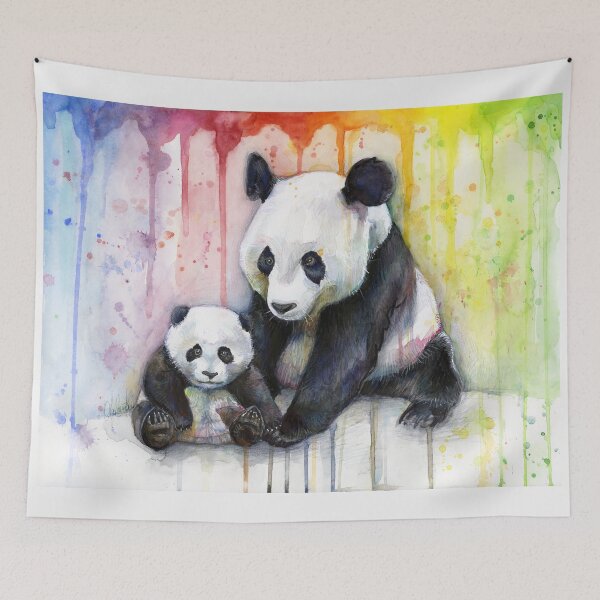 Item preview, Pandas in the Rainbow designed and sold by Olga Shvartsur.