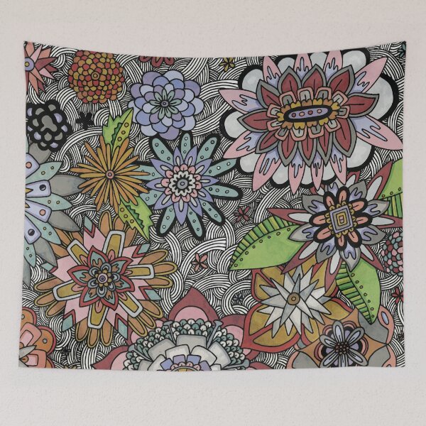 Item preview, Chalkboard Flowers designed and sold by alliedraws.