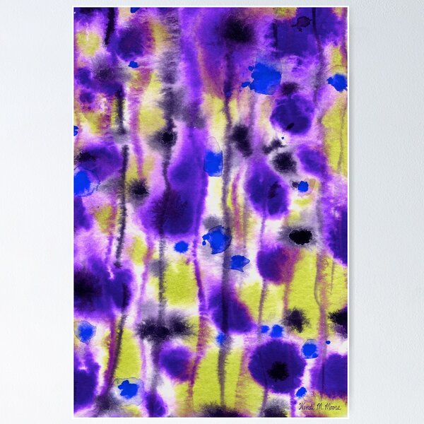 Item preview, Floating Blooms Abstract - Purple and Pale Green designed and sold by Wendi Moore.