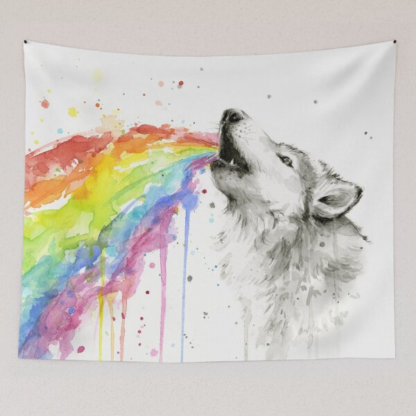 Item preview, Wolf and Rainbow designed and sold by Olga Shvartsur.