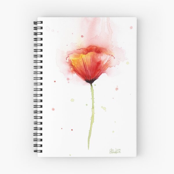 Artikelvorschau, Roter Mohn Aquarell entworfen und verkauft von Olga Shvartsur.