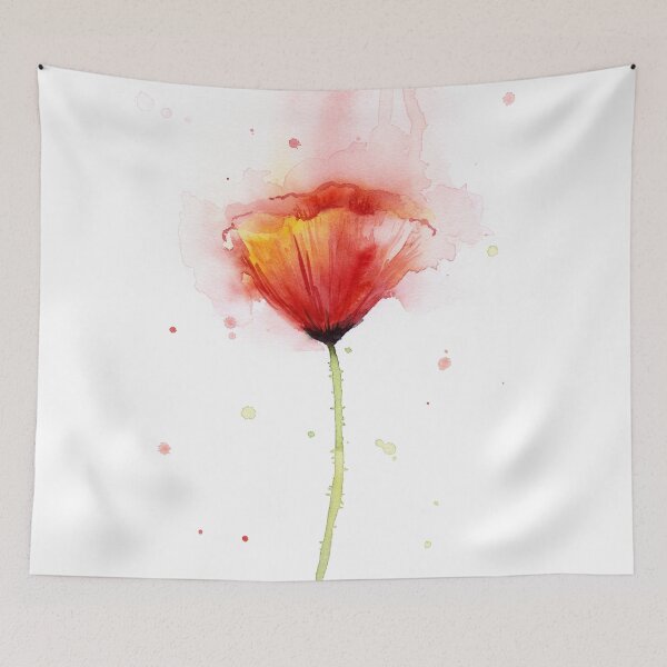 Artikelvorschau, Roter Mohn Aquarell entworfen und verkauft von Olga Shvartsur.