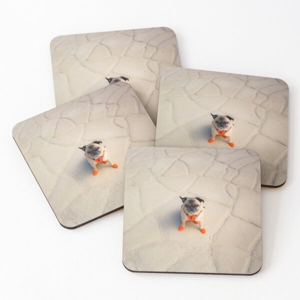 Item preview, Pug on Desert Tiles designed and sold by pugventurephoto.
