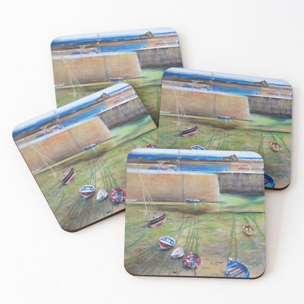 Item preview, Low Tide In Mousehole Harbour designed and sold by Alexandra Lavizzari.