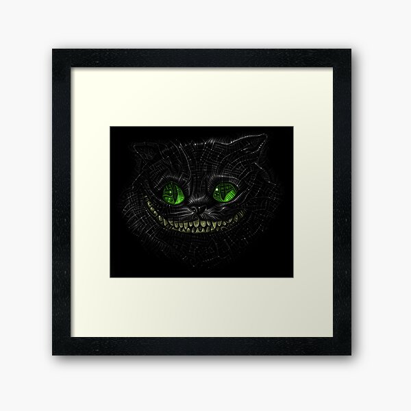 Trippy Chesire Cat Framed Art Print