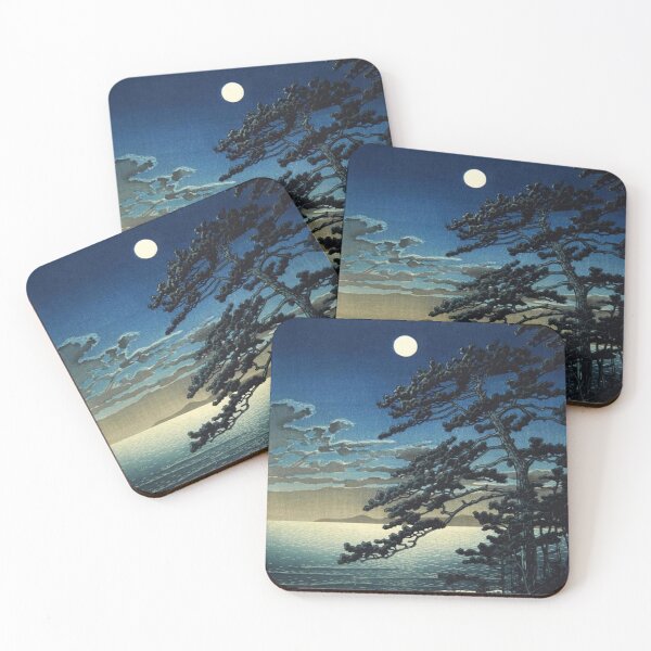 Item preview, Moon over Ninomiya Beach by Kawase Hasui designed and sold by ArtExpression.