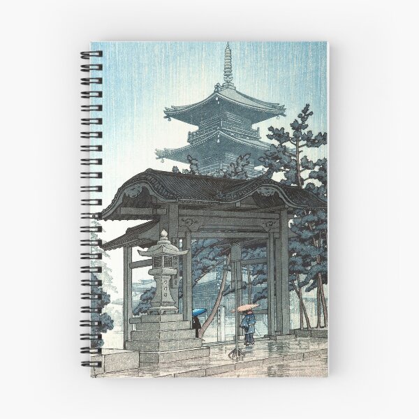 Item preview, Rain at Zenshuji Temple by Kawase Hasui designed and sold by ArtExpression.